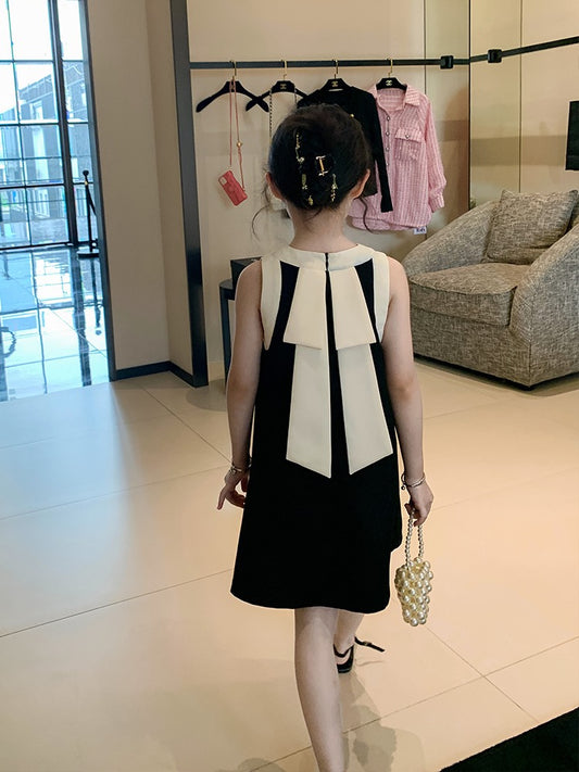 Original parent-child children's clothing fashionable summer suspender skirt vest skirt children's celebrity wind dress little girl skirt