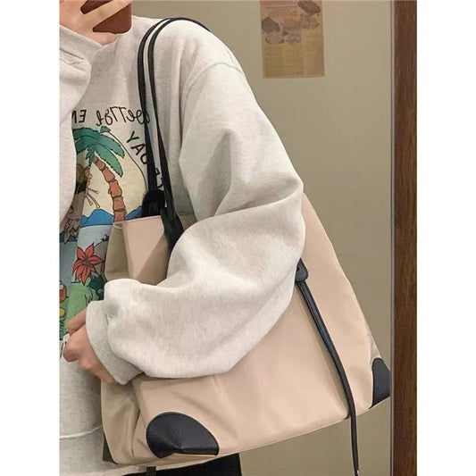 Autumn and winter lazy wind tote extra large bag women 2022 new nylon shoulder bag large capacity commuting all-match handbag
