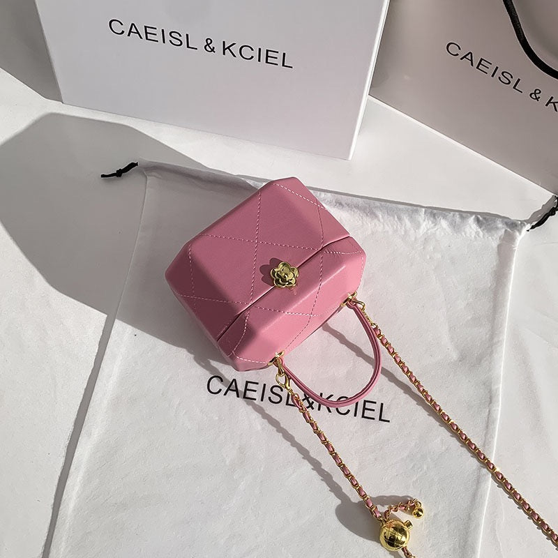 CAEISL&KCIEL women's bag niche diamond chain small square bag women 2022 new autumn and winter music box messenger bag