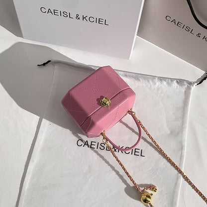 CAEISL&KCIEL women's bag niche diamond chain small square bag women 2022 new autumn and winter music box messenger bag