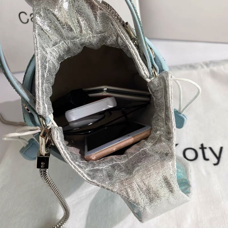 Carit&Koty pearl handbag 2022 new trendy high-end niche old flower bucket bag messenger bag explosion style