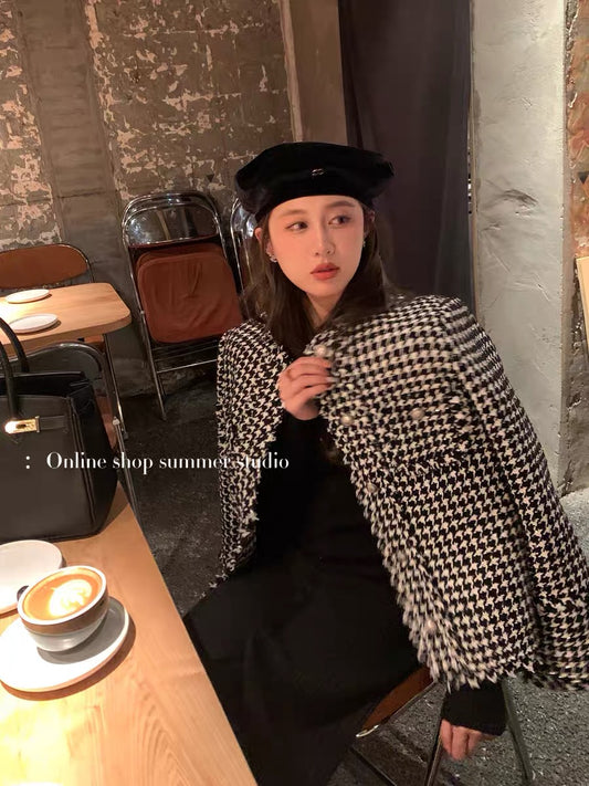 Summer home 2022 autumn and winter new thickened mid-length suit woolen coat women's double-breasted woolen coat