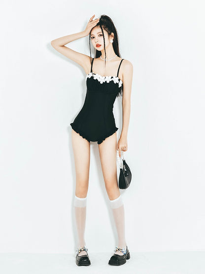 Junior Qi 2022 Amoi Girl Conservative Cover Belly and Look Slim Korean Ins Style Original Niche One-Piece Swimsuit