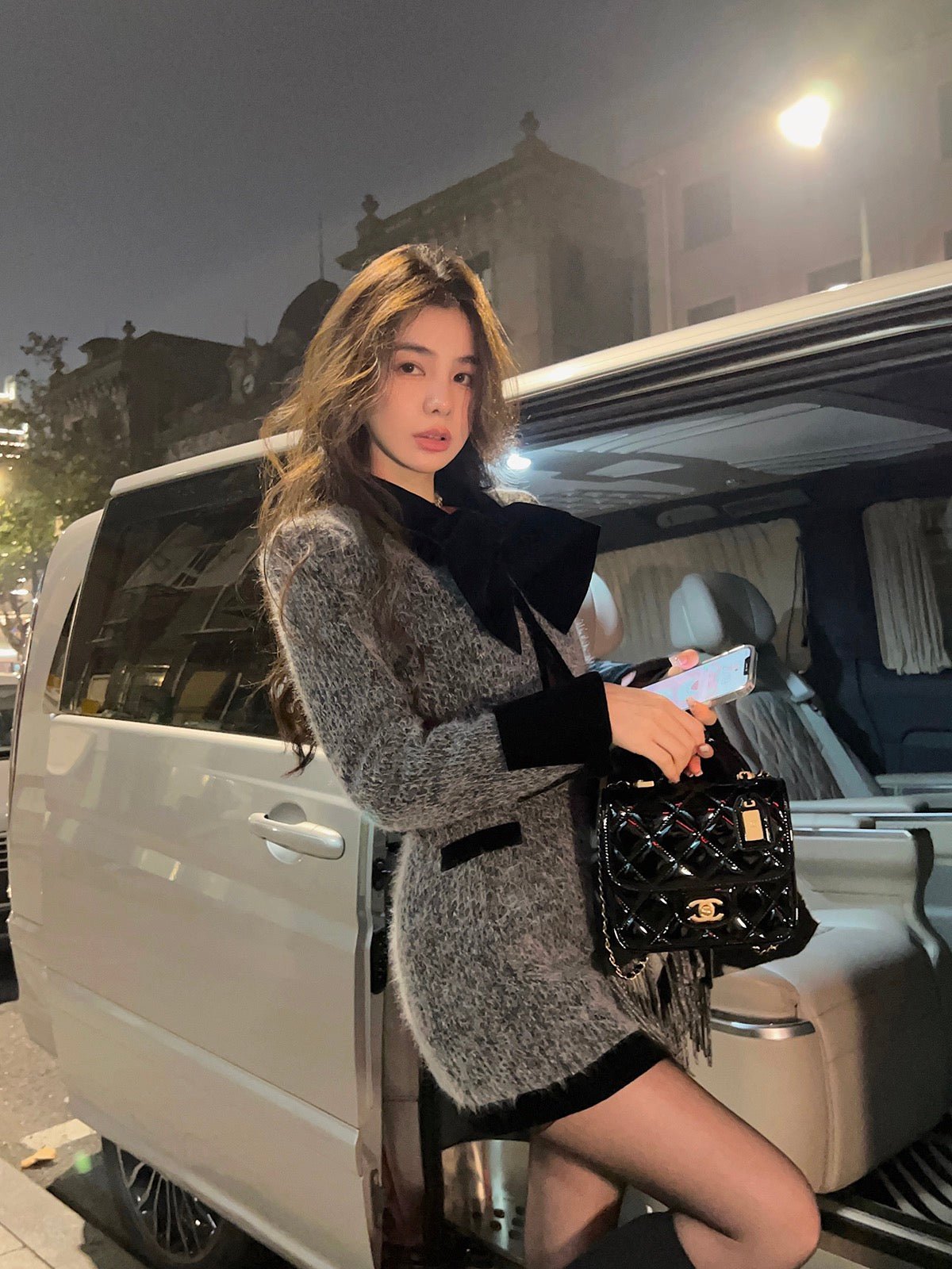 Qiu Rouyao sweet and spicy fragrance suit female 2022 new high-grade woolen short coat skirt female two-piece set