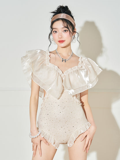 Jinzhu Swimsuit Women 2022 New Explosive Style Sexy Conjoined Conservative Small Chest Covering Belly Showing Thin Hot Spring Swimsuit