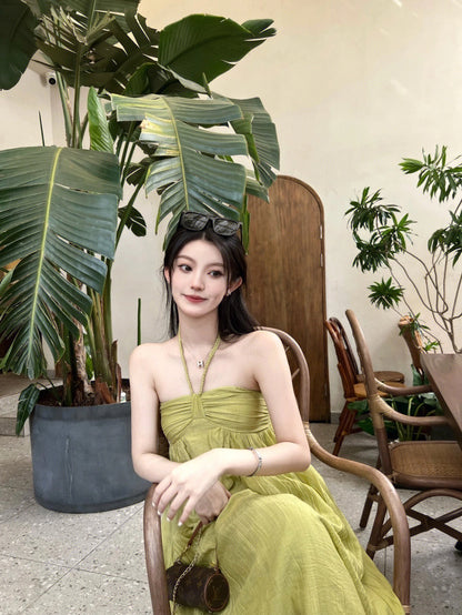 Xishuangbanna holiday skirt Dali Erhai sweet wear long skirt Hainan Sanya tourism seaside beach skirt