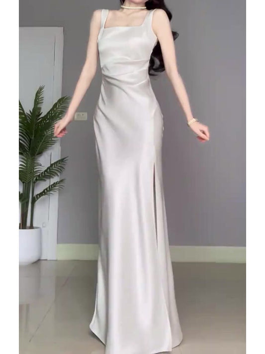 2023 spring new women's clothing French temperament ladies Hepburn style long skirt high-end exquisite suspender dress dress dress