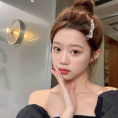 Light luxury super flash rhinestone hair clip makeup clip high-end girl hair clip side clip retro bangs clip Japanese and Korean hair accessories trendy