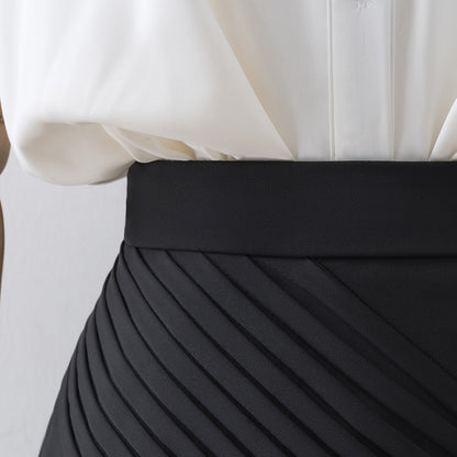 2022 new a-line skirt women's summer design feeling small crowd big swing umbrella skirt small man