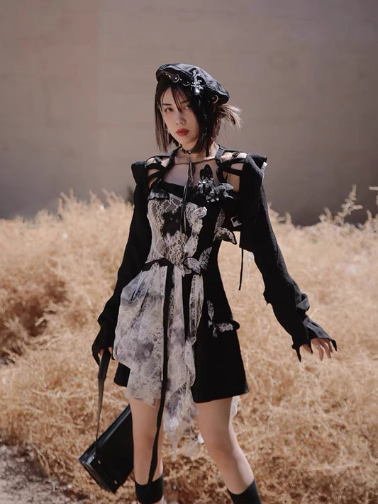 JZ Craftsman "New Product Has Opened" Lace Whispering Art Museum Fengshen Sling Lace Skirt & Small Coat 1310