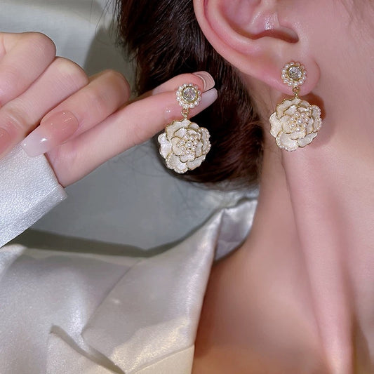 925 silver needle high-end sense small fragrance earrings earrings design sense net red 2022 new trendy temperament earrings for women