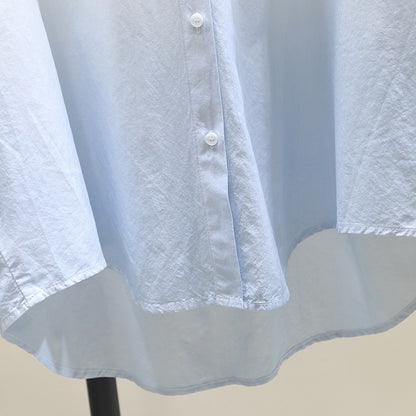 White Gradient Sunscreen Shirt Women's 2023 Spring New Korean Style Design Sense Niche Shirt Mid-length Top