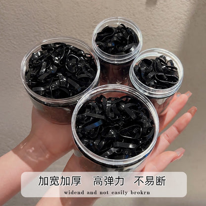 Thickened and thickened without hurting hair small rubber band female tie head high elastic head rope disposable hair rope durable black hair ring