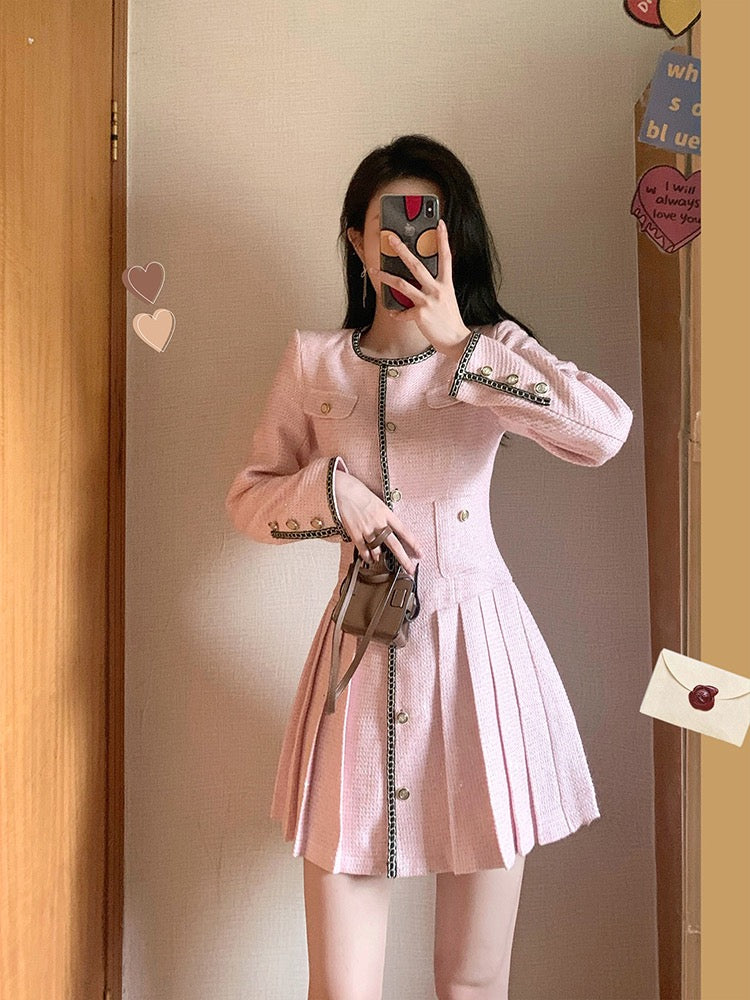 MUEL Original Small Fragrance Dress Female Early Autumn 2022 New Temperament Goddess Fan Mingyuan Advanced Sense Skirt
