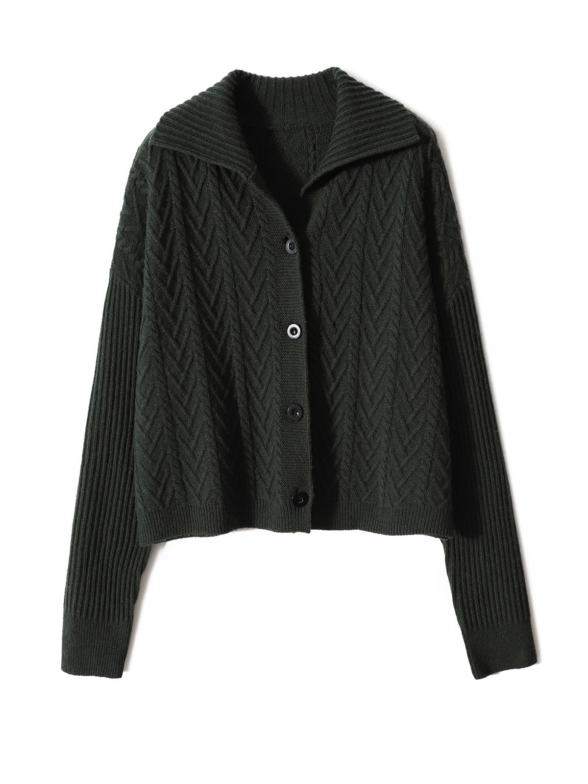 の[ZWI566818VG] Xiaohange lazy retro style wool cashmere lapel cardigan short coat