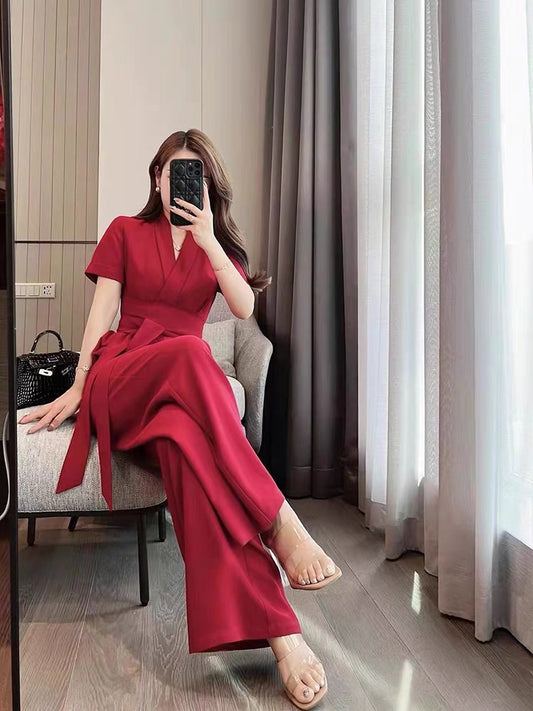 Miss Dong high-end custom jumpsuit female summer new high-end sense jumpsuit temperament fashion goddess fan jumpsuit
