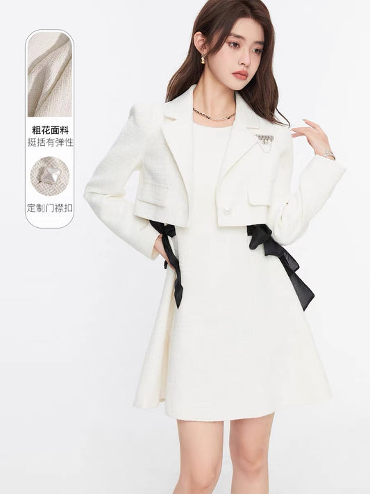 Fantu fashion temperament hot girl wear a suit dress suit 2022 autumn new high-end sense two-piece women