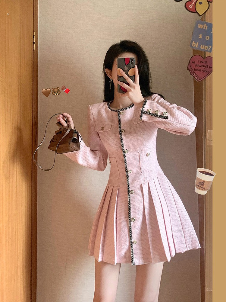 MUEL Original Small Fragrance Dress Female Early Autumn 2022 New Temperament Goddess Fan Mingyuan Advanced Sense Skirt