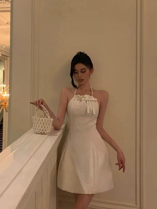 3986 Sexy V-neck Sling Dress Summer Women's Sweet and Spicy Chic, Stunning, Thin, Temperament, Ruffled Waist A-line Skirt
