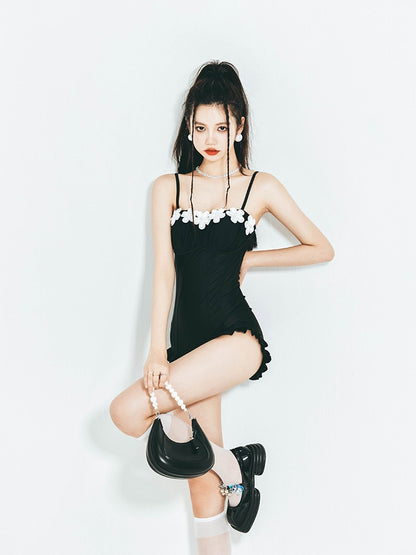 Junior Qi 2022 Amoi Girl Conservative Cover Belly and Look Slim Korean Ins Style Original Niche One-Piece Swimsuit
