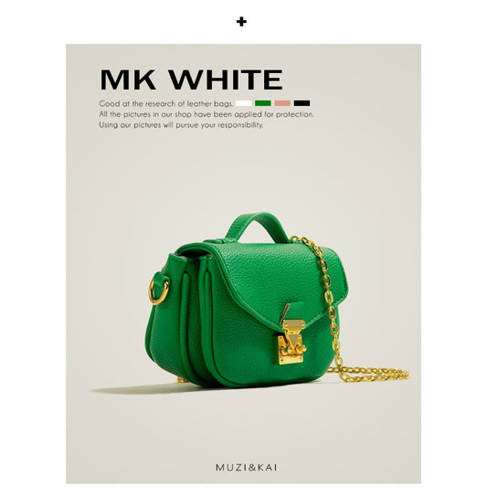 MuziKai genuine high-grade texture chain small bag women's autumn 2022 new fashion crossbody shoulder small square bag