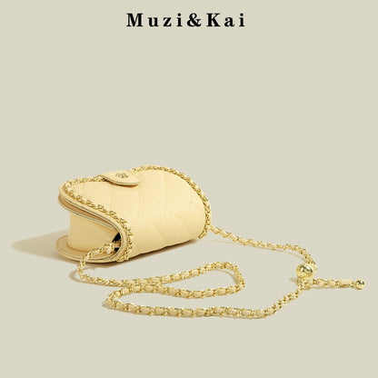 MuziKai genuine high-grade texture niche bag women's 2022 new trendy Messenger shoulder small square bag women's bag