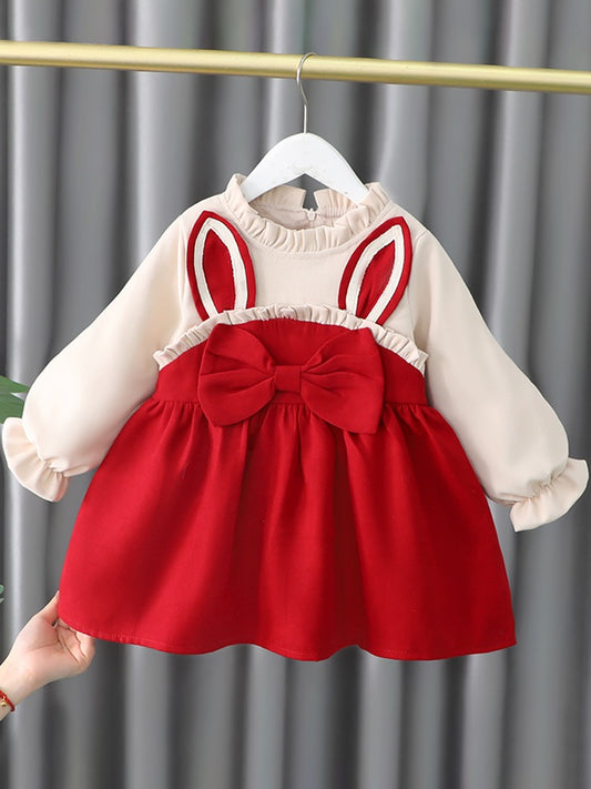 Girls autumn dress foreign style children's princess dress spring and autumn baby skirt autumn one-year-old dress girl baby