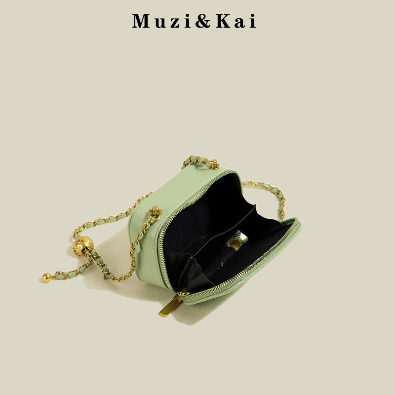 MuziKai genuine high-grade texture small bag female 2022 popular new trendy fashion niche Messenger shoulder bag