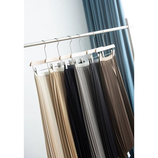 oo [Smart pleated skirt] twill fashion fabric drape anti-wrinkle mid-length skirt autumn AY2718