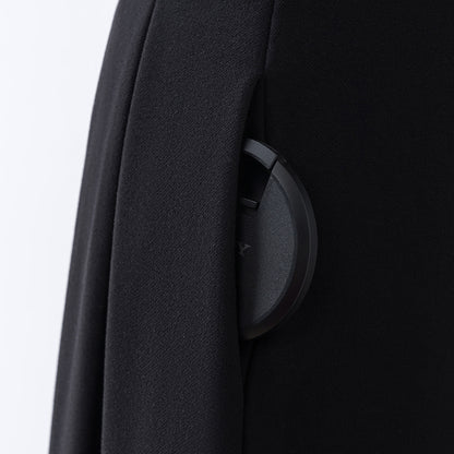 Black woolen a-line skirt women's autumn and winter 2022 new high-waisted pleated skirt small mid-length skirt