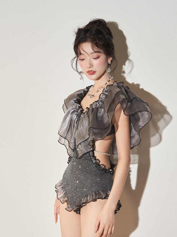 Jinzhu Swimsuit Women 2022 New Explosive Style Sexy Conjoined Conservative Small Chest Covering Belly Showing Thin Hot Spring Swimsuit