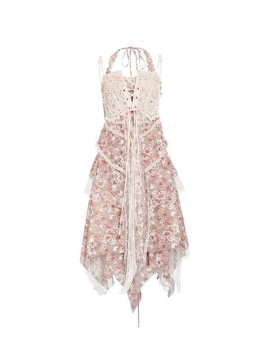 JZ artisan "Desert Rose" design dress female 2022 summer new French niche temperament long skirt 1323