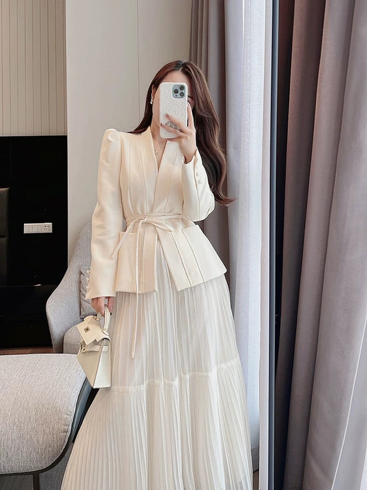 Miss Dong's high-end custom small fragrance suit women's autumn with a whole set of temperament suits and skirts two-piece suit 1780