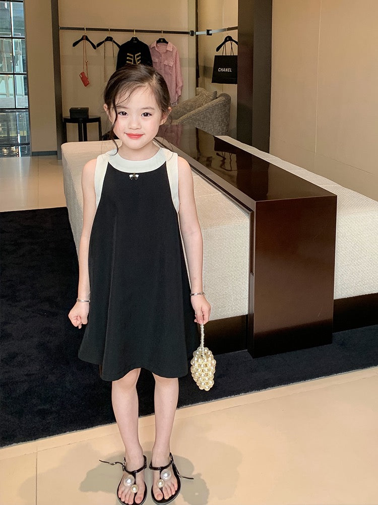 Original parent-child children's clothing fashionable summer suspender skirt vest skirt children's celebrity wind dress little girl skirt