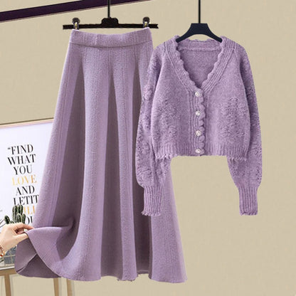 Autumn and Winter French Small Fragrance Two-piece Set
