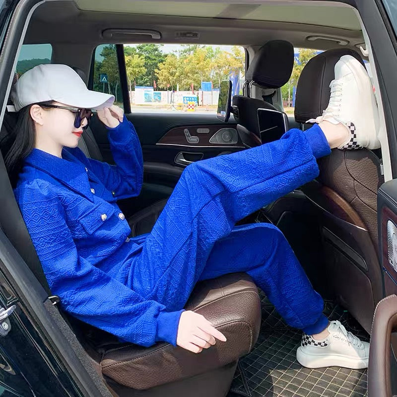 European goods 2022 spring and autumn new design sense niche age-reducing western style shirts casual pants fashion two-piece suit women 1664