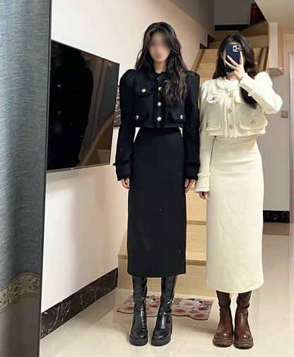 PANPAN's self-made Qianjin Miss Xiaoxiangfeng suit female middle-length Korean drama Eve Xu Ruizhi wears a suit skirt (S98876)