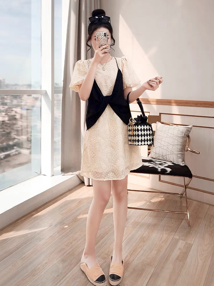 The skirt is gentle and small. Summer women's clothing 2022 new slimming temperament ladies and ladies design sense dress summer