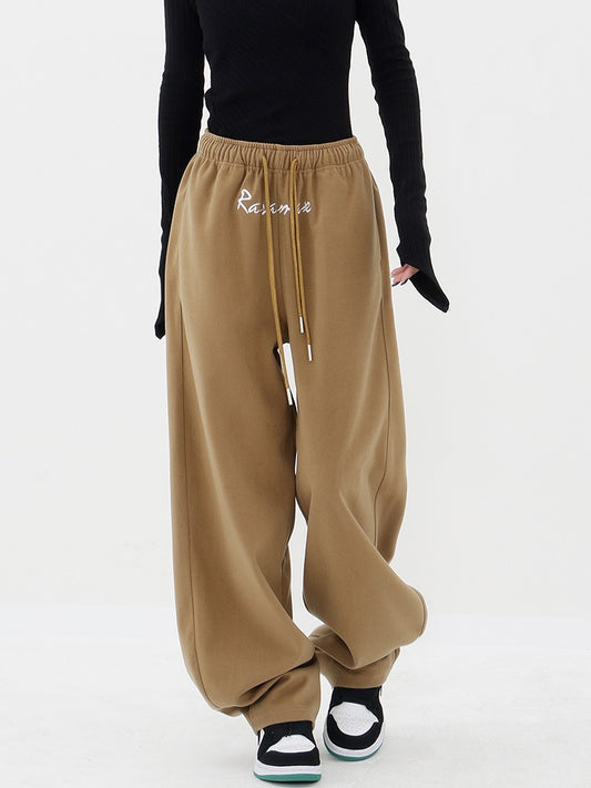 KEN STUDIO winter new wool sweatpants women's American style hiphop high street loose thickened pants pants